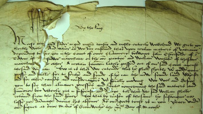 Cabot Henry VII's Letter To John Morton Henry VII’s letter to John Morton, re William Weston, c. 1499, C82/332 piece 61 out of 74, TNA:PRO. Courtesy of The National rchives.